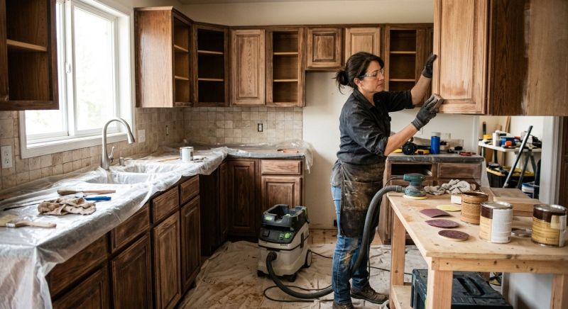 Wood Cabinet Refinishing in Bloomington, IN