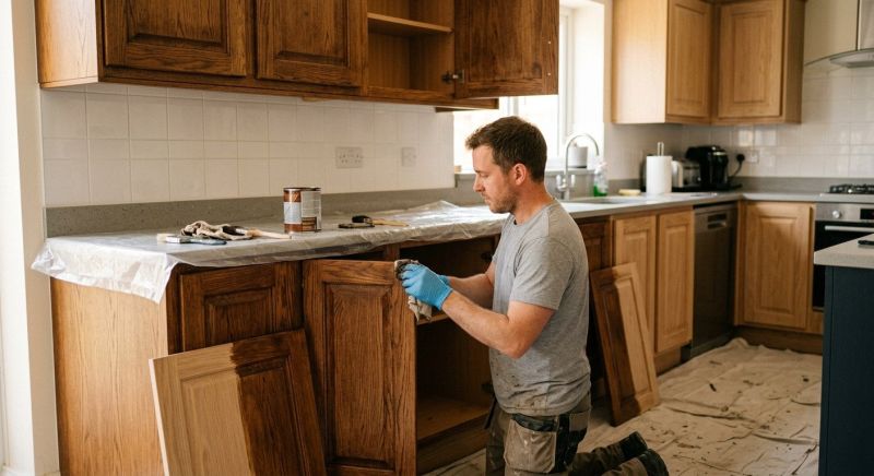 Wood Cabinet Staining in Kokomo, IN